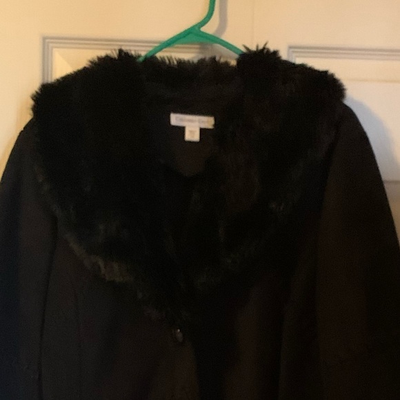 Coldwater Creek black fur coat. - Picture 1 of 7